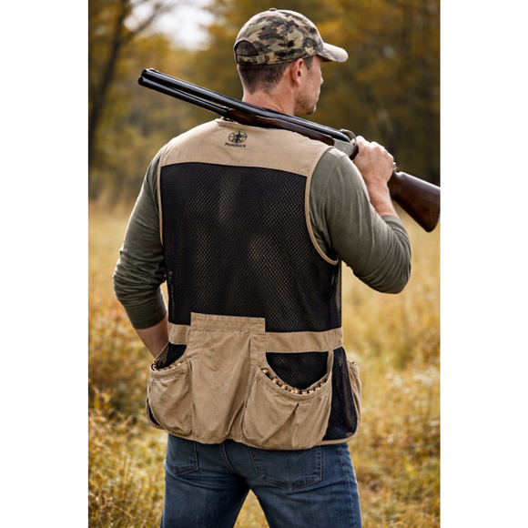 Vintage RedHead Upland Bird Hunting Shooting Vest Mens L/XL Mesh Tan Black - Picture 4 of 9